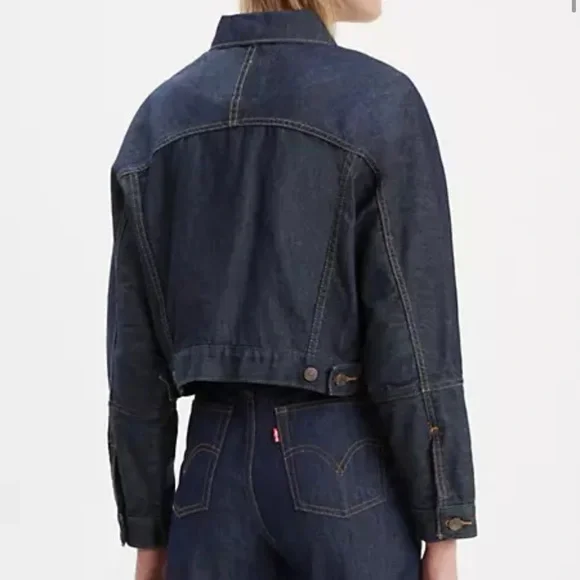 Levi’s Dark Denim Future Vintage Trucker Jacket, L - Picture 2 of 6